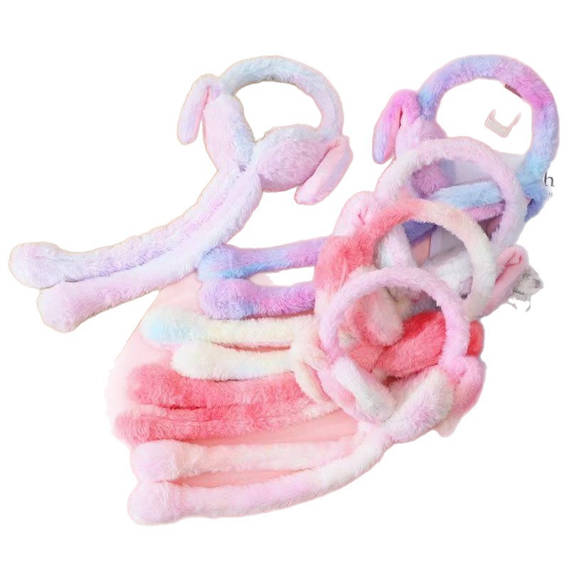 Winter New Rabbit Ear Warm Earmuffs, Colorful Parent-Child Plush Earmuffs, Fleece-Lined and Thickeneded Cute Earmuffs for Snowy Days