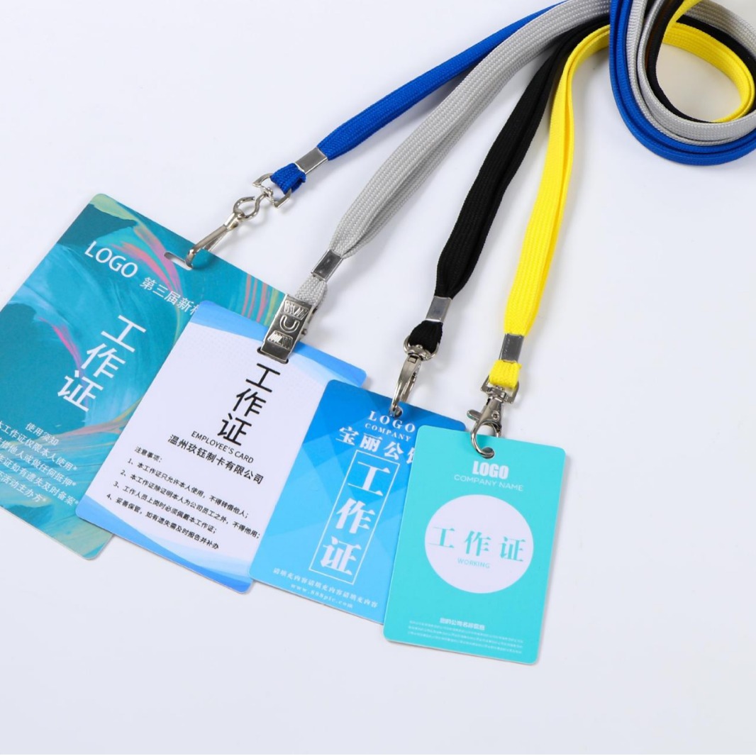 Factory Direct exhibition rope work certificate lanyard mobile phone lanyard work certificate lanyard large clip