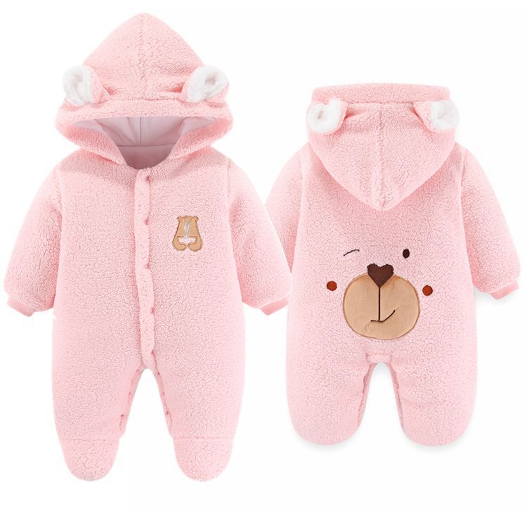 Newborn Baby Clothes Jumpsuit Autumn and Winter Suit Internet Celebrity Thickeneded and Warm Male and Female Baby Outing Clothes Winter Clothing Season