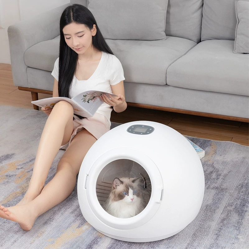 Pet Drying Box, Automatic Cat Dryer, Hair Dryer, Small Household Machine for Dogs, Bathing and Hair Drying Box, Quick Drying