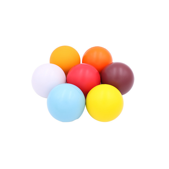 Factory Wholesale Kidsren's Sports Toy Pressure Ball Pu Foam Elastic Ball 6.3cm Foam Vent Toy Ball
