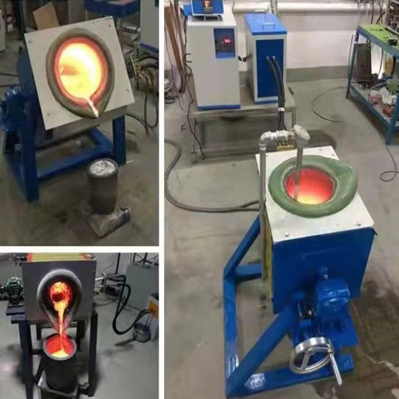 Medium Frequency Smelting Furnace Small Smelting Furnace Smelting Gold Silver Copper Tin Selenium Aluminum Tellurium Nickel Manganese Steel Iron Flower 1-300kg