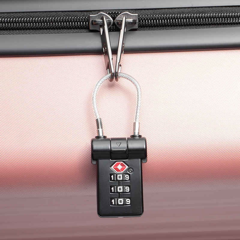 New Amazon Cross-Border Customs Lock Tsa007 Password Lock Steel Wire Password Lock Padlock Mini Customs Code Lock