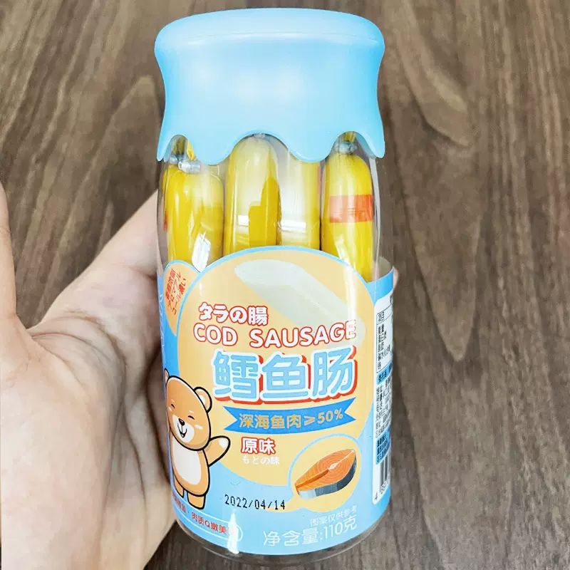 Cod Sausage, Deep-Sea Cod Cheese Sausage, Cod Sausage, Children's Snacks, Infant Snacks, Baby Snacks, Snacks