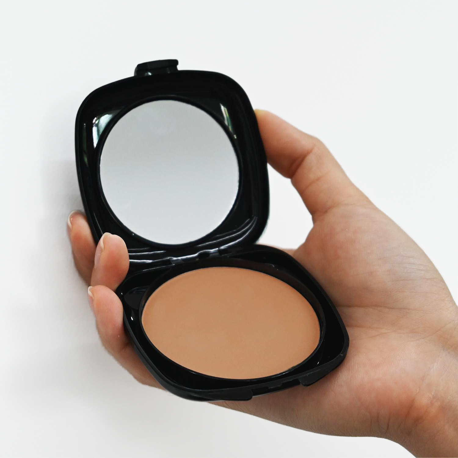 Cross-Border Foreign Trade Export 3-Color Pressed Powder Dark Waterproof Full Coverage Face Contouring Concealer with Puff Mirror Makeup
