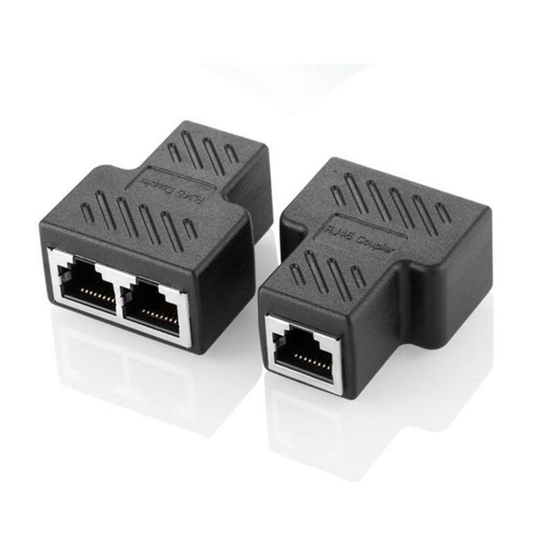 Rj45 Network Tee with Shielded Cat6 8P8C Network Cable Tee Rj45 One-To-Two Adapter Tap