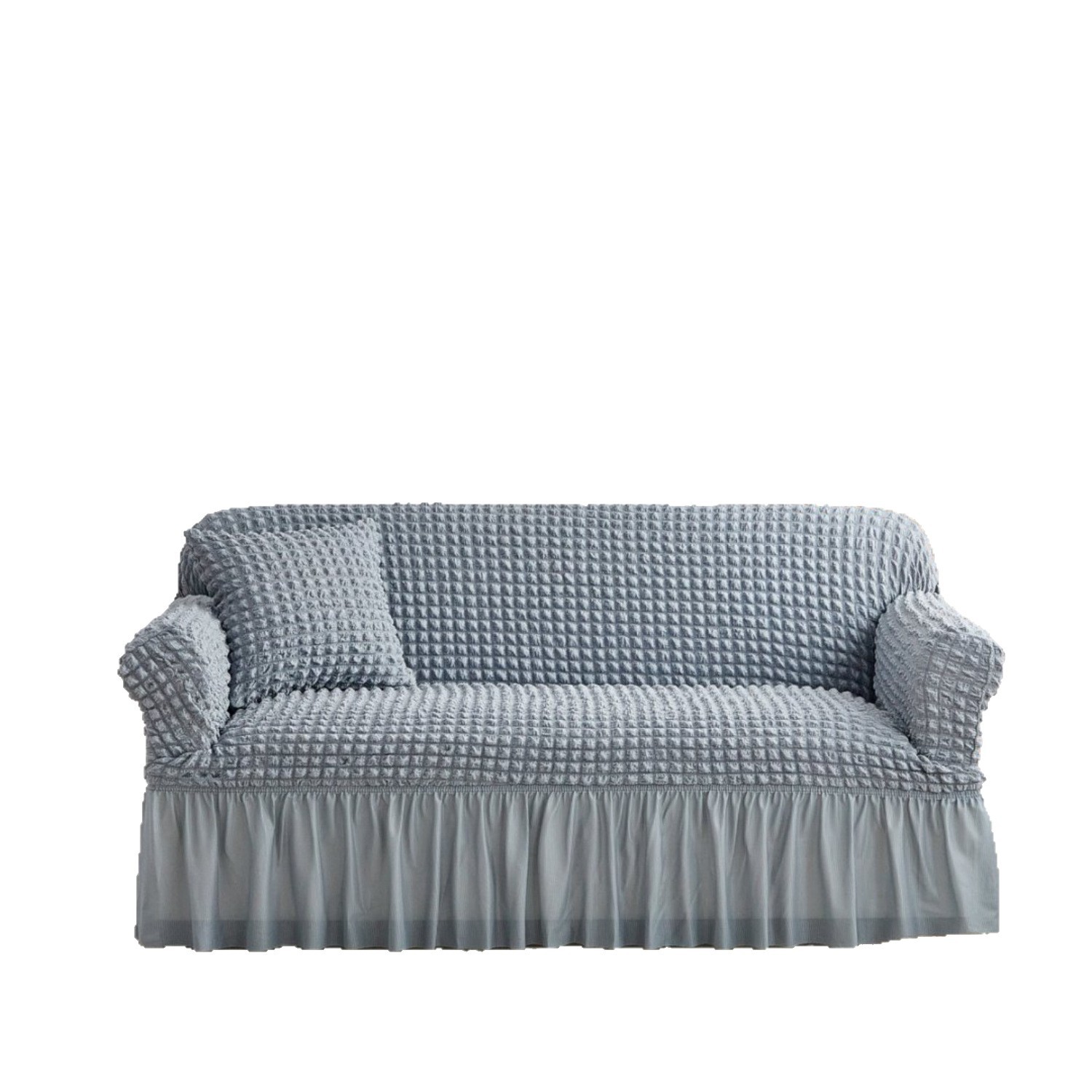 Modern Simple Seersucker Sofa Cover All-Inclusive Sofa Cushion Lazy Elastic Sofa Cover Non-Slip Sofa Cover Cloth