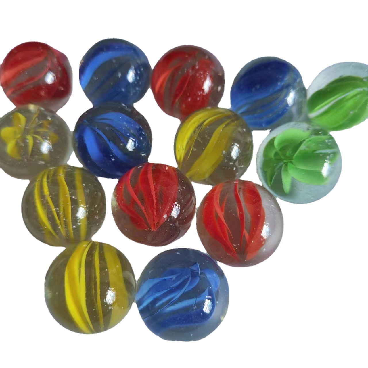 Wholesale 14mm 16mm 25mm glass marbles children's toy game marbles checkers beads colored glass beads