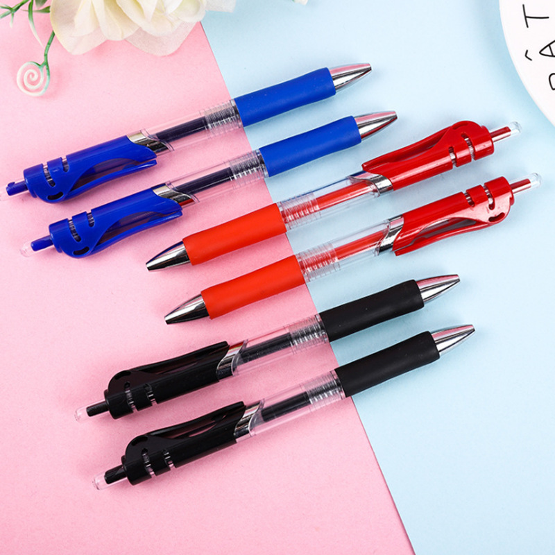 K35 Press Gel Pen Ballpoint Pen Signature Pen Boxed Stationery Student Wholesale Exam Bullet 0.5mm Quick Drying