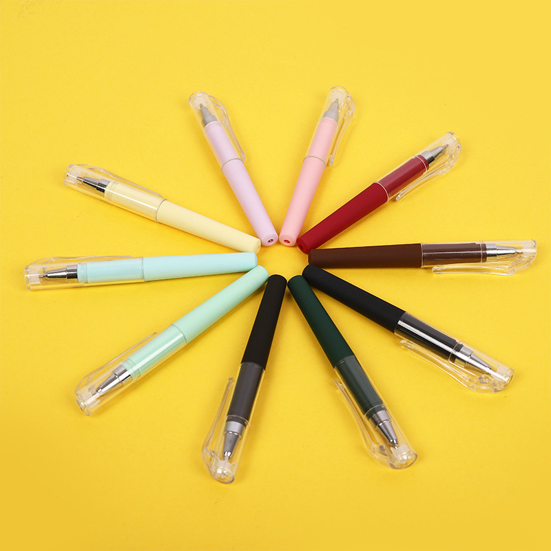 Simple Pocket Pen Student Learning Gel Pen Business Signature Pen Black Short Portable Mini Pen Stationery