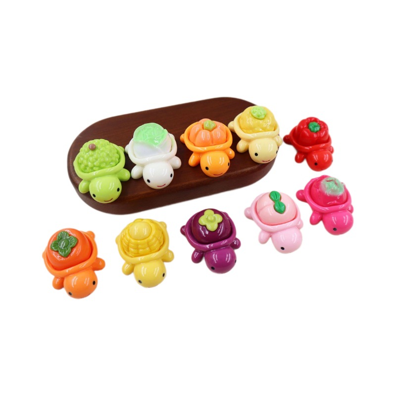 Solid Luminous Vegetable Fruit Tortoise Blind Bag Diy Accessories Micro Landscape Car Resin Ornaments