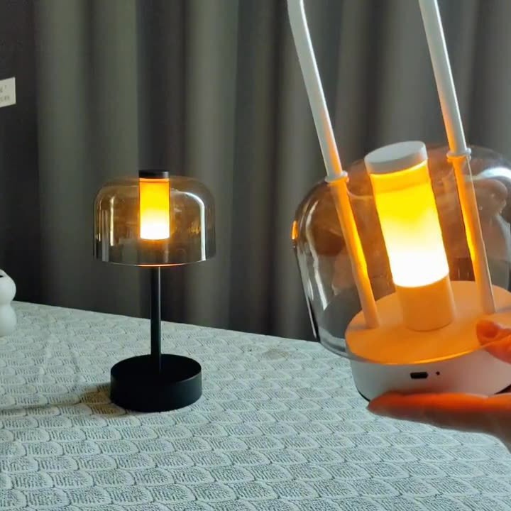 Кросс-бордерные взрывы ретро уличный ночник, интернет-знаменитость, атмосфера, освещение для чтения дома, перезаряжаемая настольная лампа