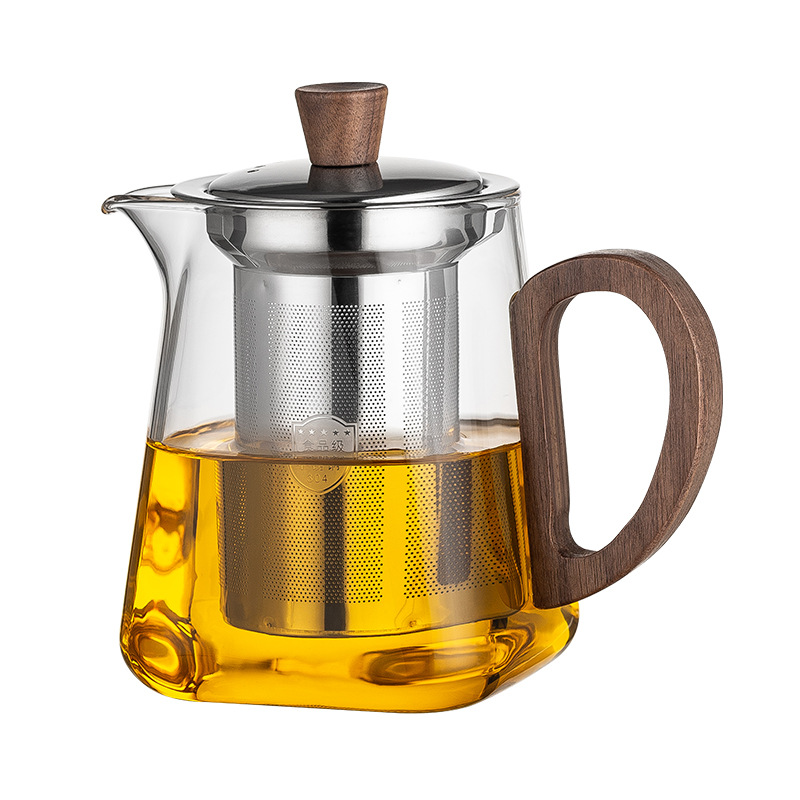 Weisheng Glass Tea Maker Heat-Resistant Thickened Tea Water Separation Teapot New Home Office Filter High-End Tea Set