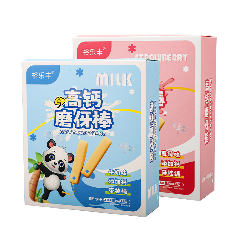 Teething Sticks, Long Hard Biscuits with Holes and String, for Teething Period, Calcium Supplement, Nutrition