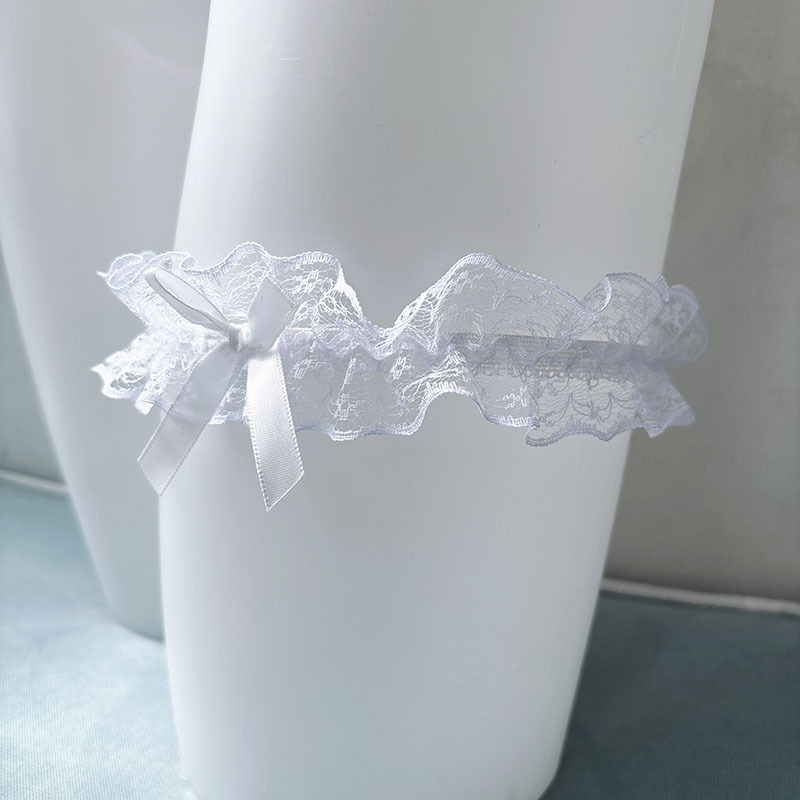 Cross-Border New Product Japanese Style Lace Bow Leg Ring Bridal Wedding Accessories Thigh Flower Leg Strap Wedding Leg Cover