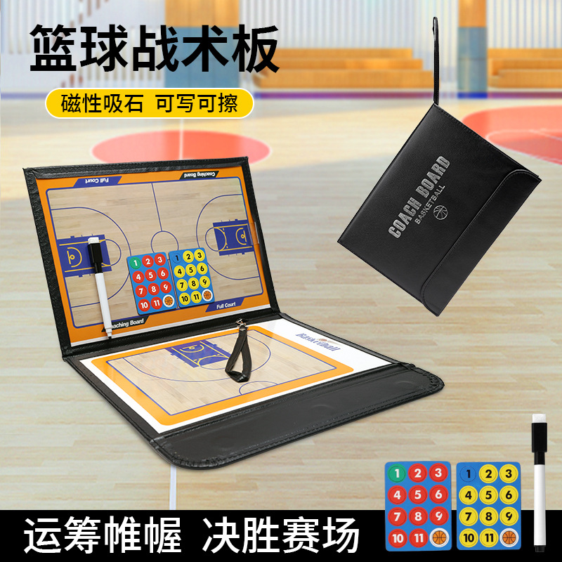 Трехслойная тактическая доска для баскетбольного тренера цветная складная с магнитной ручкой 2.5