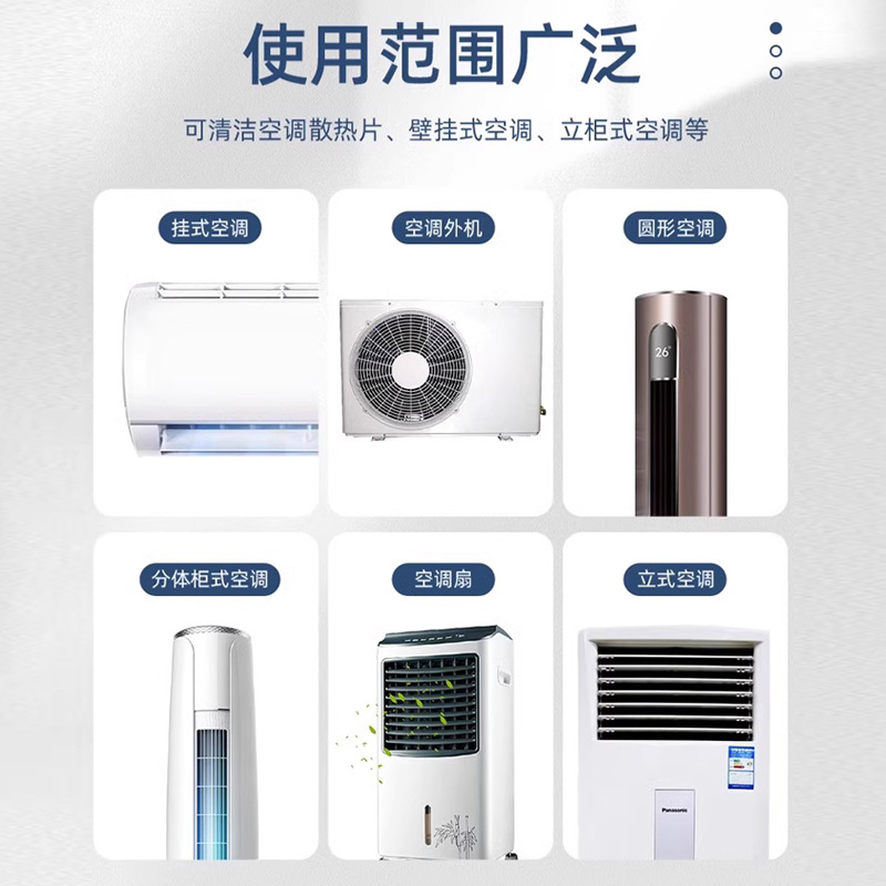 Air Conditioner Cleaning Agent for Indoor Units, Suitable for Wall-Mounted and Cabinet Units, No Disassembly Required, No Water Washing Needed, Removes Stains and Odors, Foam Cleaner