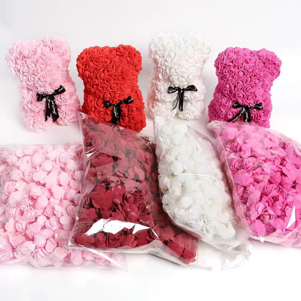 3.5cm Simulated Foam Rose Head Pe Rose Wedding Handmade Material Decorative Flower Fake Flower Head Wholesale