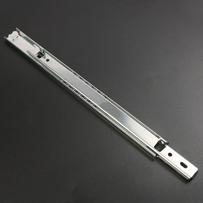 27 широкая полоса уха двухслойный стальной шариковый направляющий рельс, направляющий рельс для ящика и шкафа 10 дюймов - 20 дюймов оптовая продажа