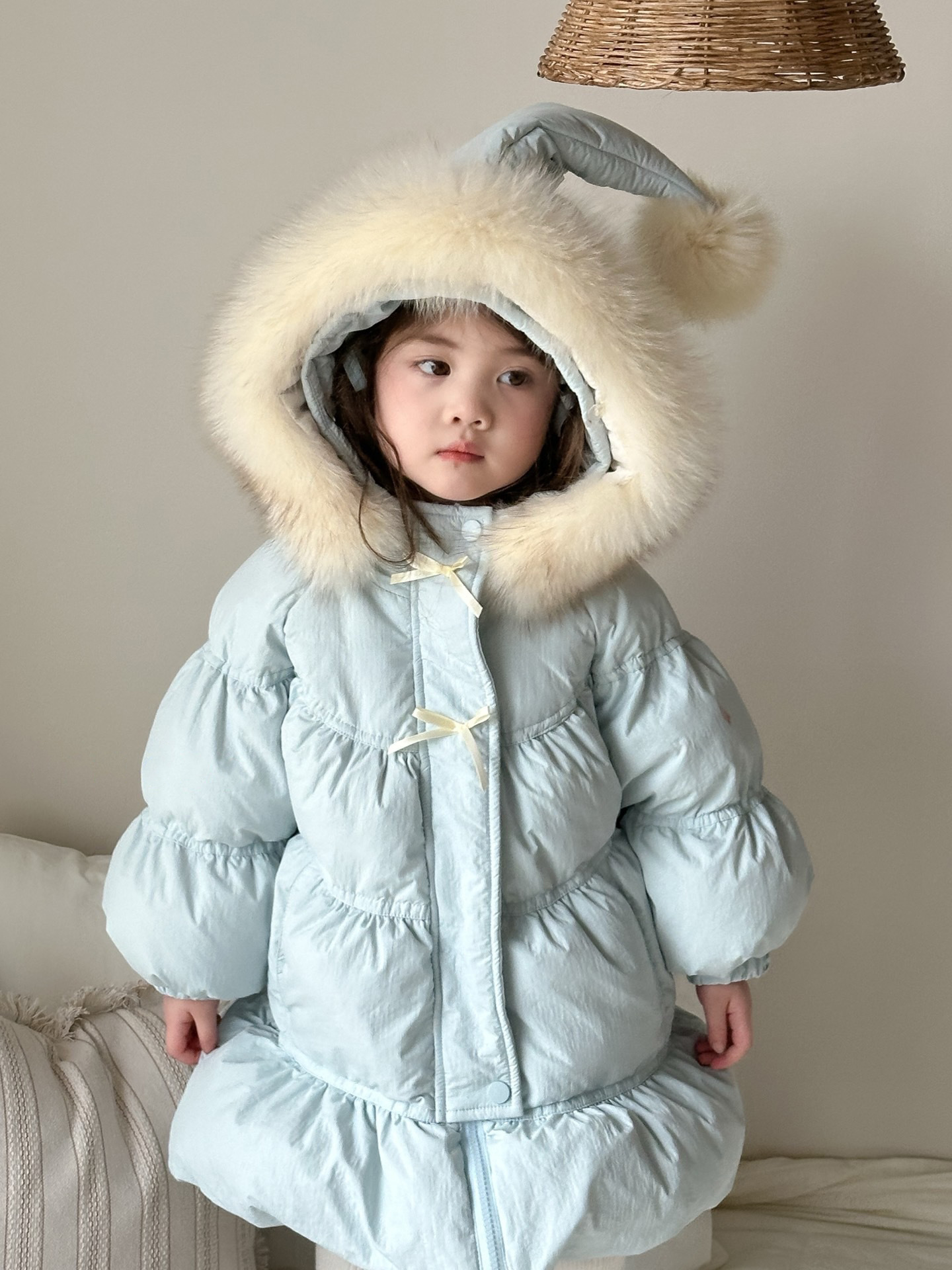 Children's Down Jacket Winter New Girls' Children's Clothing Korean Sweet 90 White Duck Down Jacket