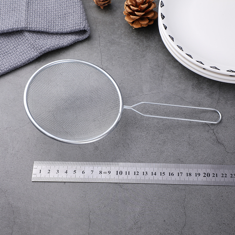 10 # Long-Handled Oil Mesh, Kitchen Household Noodles Filter, Soy Milk Residue Filter, Durable, Wear-Resistant, Anti-Fall, Not Easy to Break