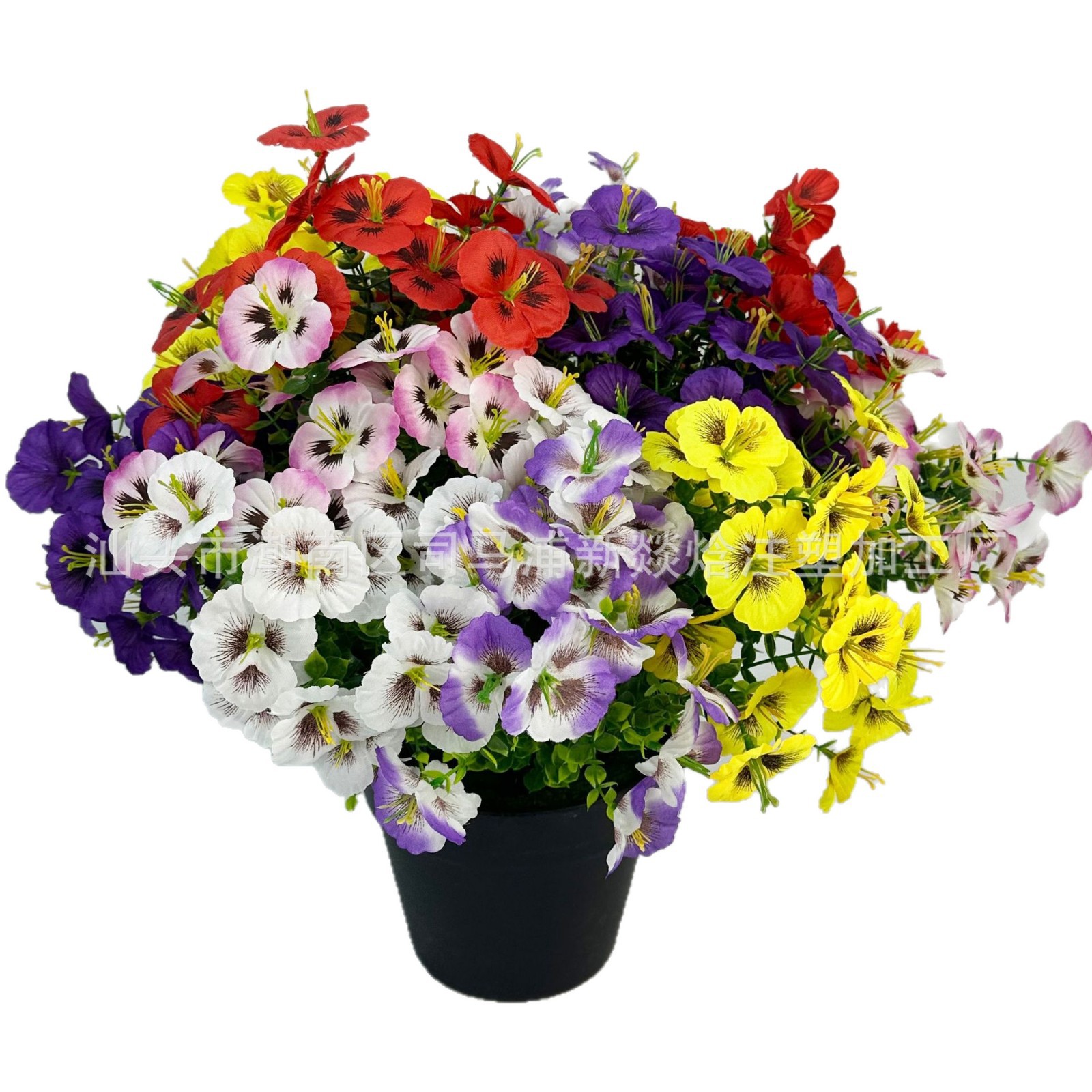 Cross-Border Artificial Gardening Greenery 7-Branch Eucalyptus Pansy for Office Interior Home Decoration and Photography Props