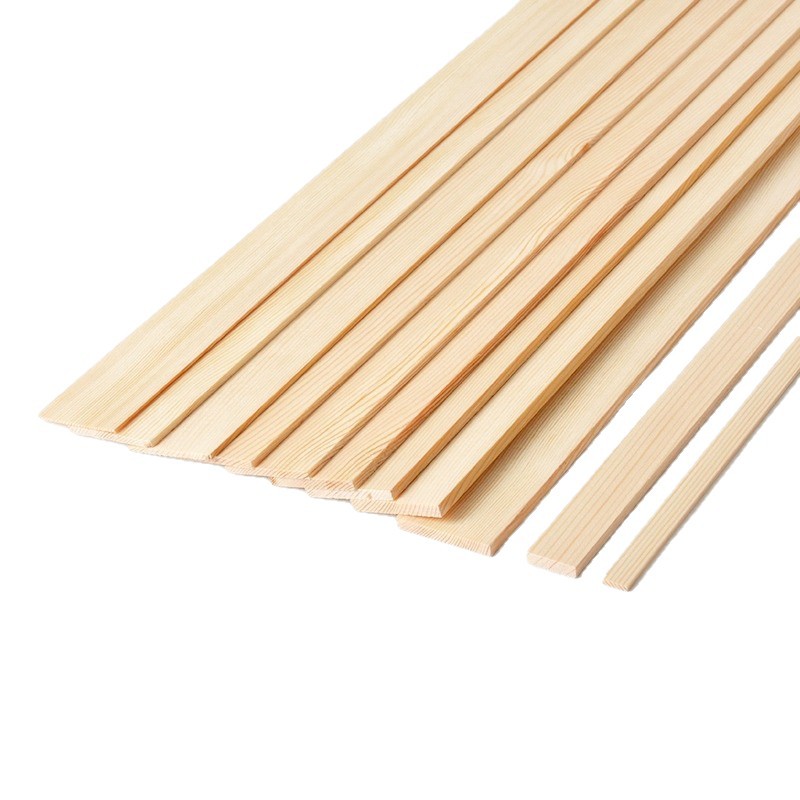 Thin Wood Strips, Pine Thin Wood Boards, Light Wood Chips, DIY Handmade Wood Squares, Solid Wood Strips, Architectural Model Materials