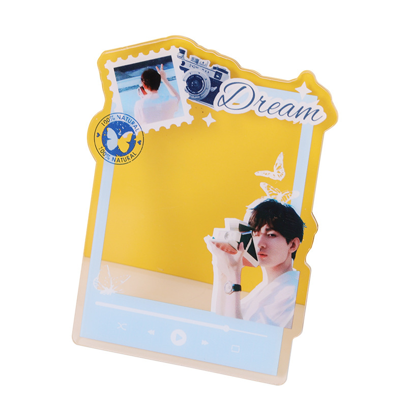 Wow Acrylic Transparent Card Custom Small Card Film Frosted Transparent Card Colorful Star Ticket Stub Two-Dimensional Transparent Card