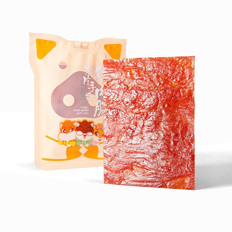 [Three Squirrels_Big Pack of Shredded Pork Jerky 50g] Snack Food Jingjiang Style Pork Jerky