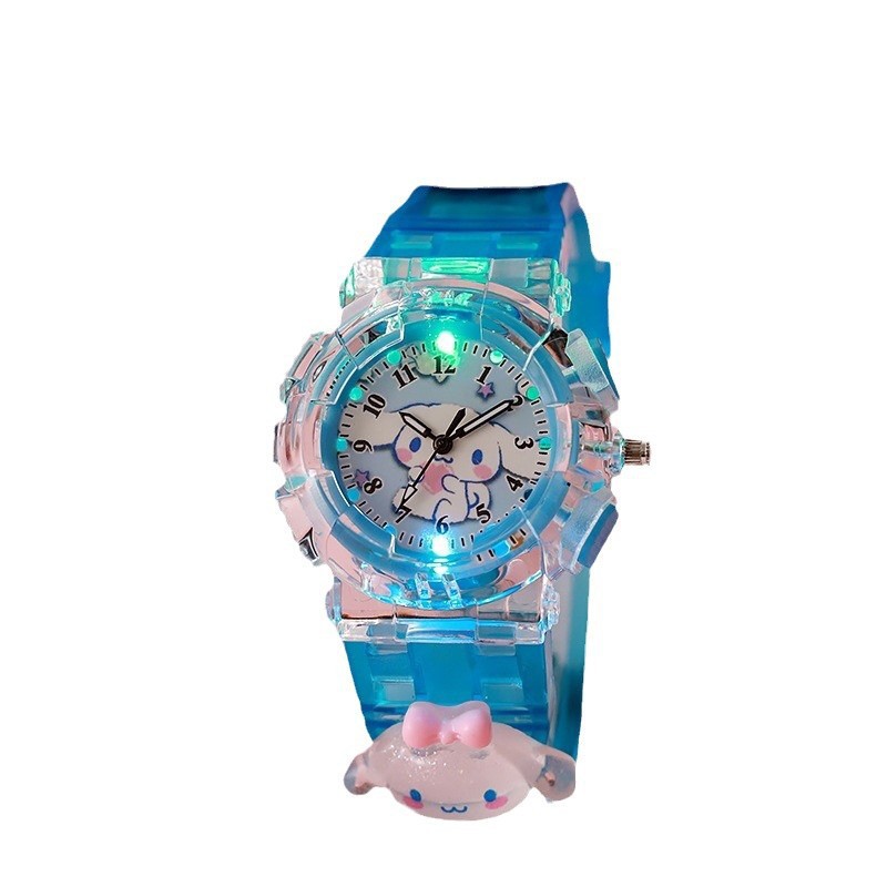 Children's Watch Cartoon Sanrio Kurome Electronic Watch for Primary and Secondary School Students Digital Pointer Quartz Watch for Girls
