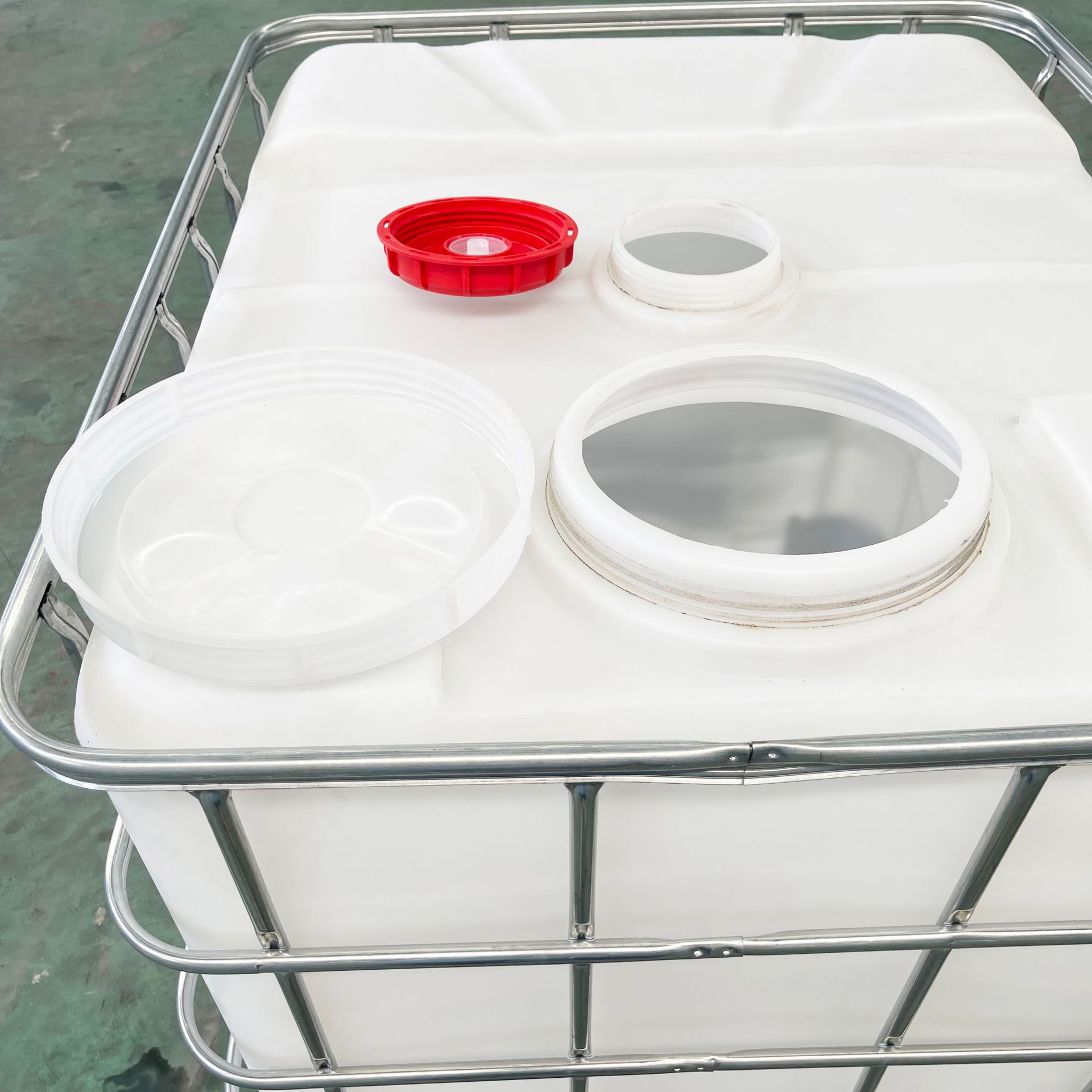 Double-Port Mixer Ton Barrel Plastic Barrel Chemical Barrel Food Grade Plastic Container Barrel Acid and Alkali Resistant Plastic Container Barrel