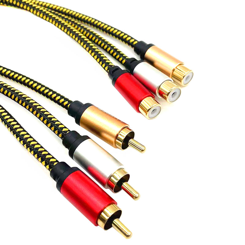 Lotus Six-head line AV audio and video line 3RCA male-to-female TV DVD set-top box dancing blanket game extension line