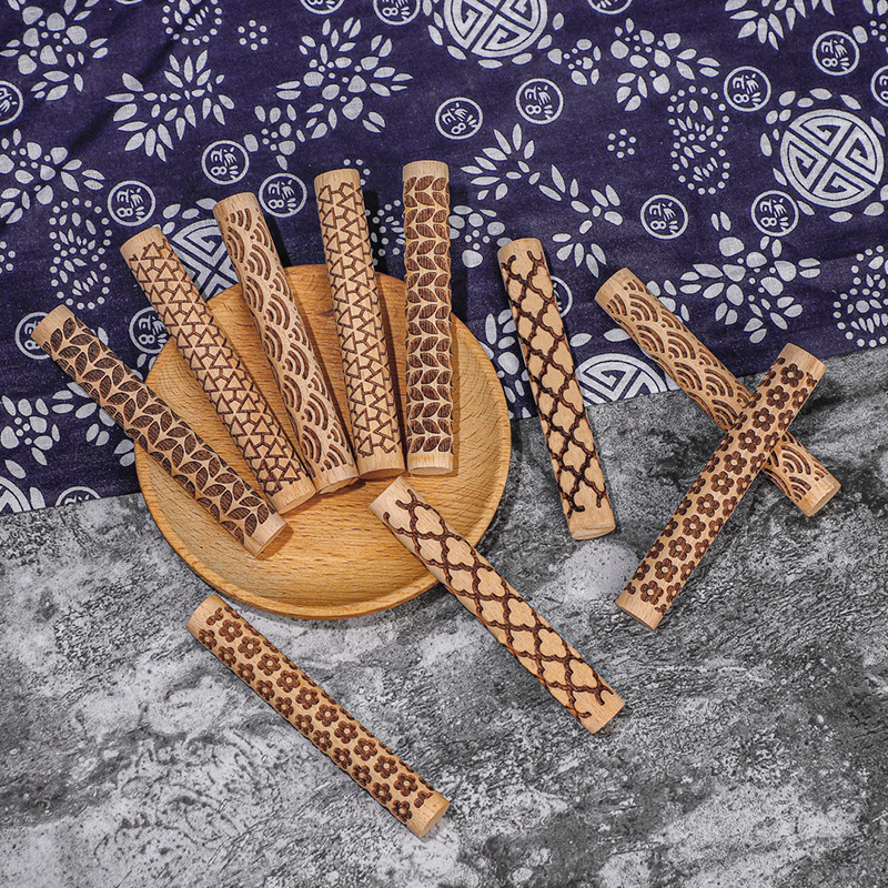 Новая буковая скалка с лазерной гравировкой