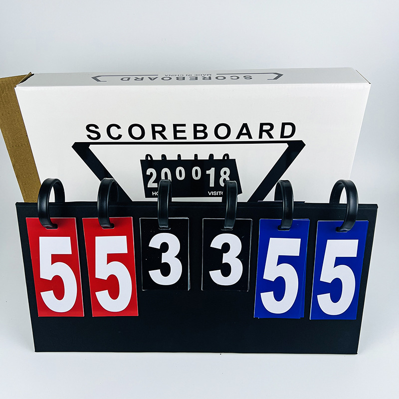 Plastic Scoreboard Six-position Scoreboard Scoreboard Multi-function Competition Red and Blue Two-color Scorer Turner Waterproof