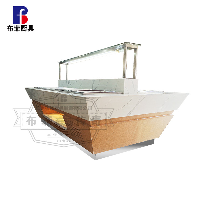 Manufacturer Designs and Customizes Hotel Catering Export Cloth Special-Shaped Philippine Table Luminous Water Heat Insulation Refrigeration Dishware Warehouse Dining Table