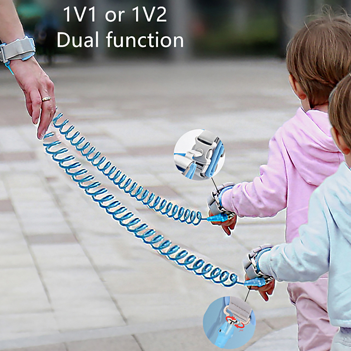 Cross-border with key lock infant anti-lost traction rope with children anti-lost bracelet children's safety traction belt