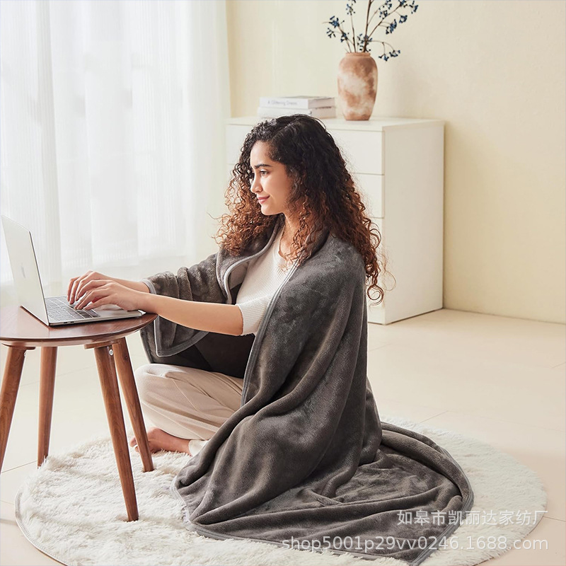 Manufacturer Logo Customized Two-In-One 90% off Fold Storage Blanket Airplane Bag Travel Blanket Customized Multi-Functional Flannel Blanket