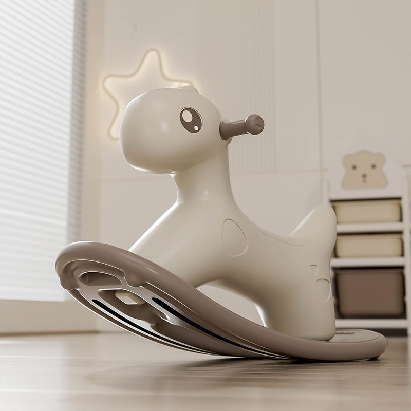 Zhibishu Kidsren's Rocking Horse Baby Toy Yo-Yo Car Small Wooden Horse Baby Kidsren's One-Year-Old Gift Baby Toy