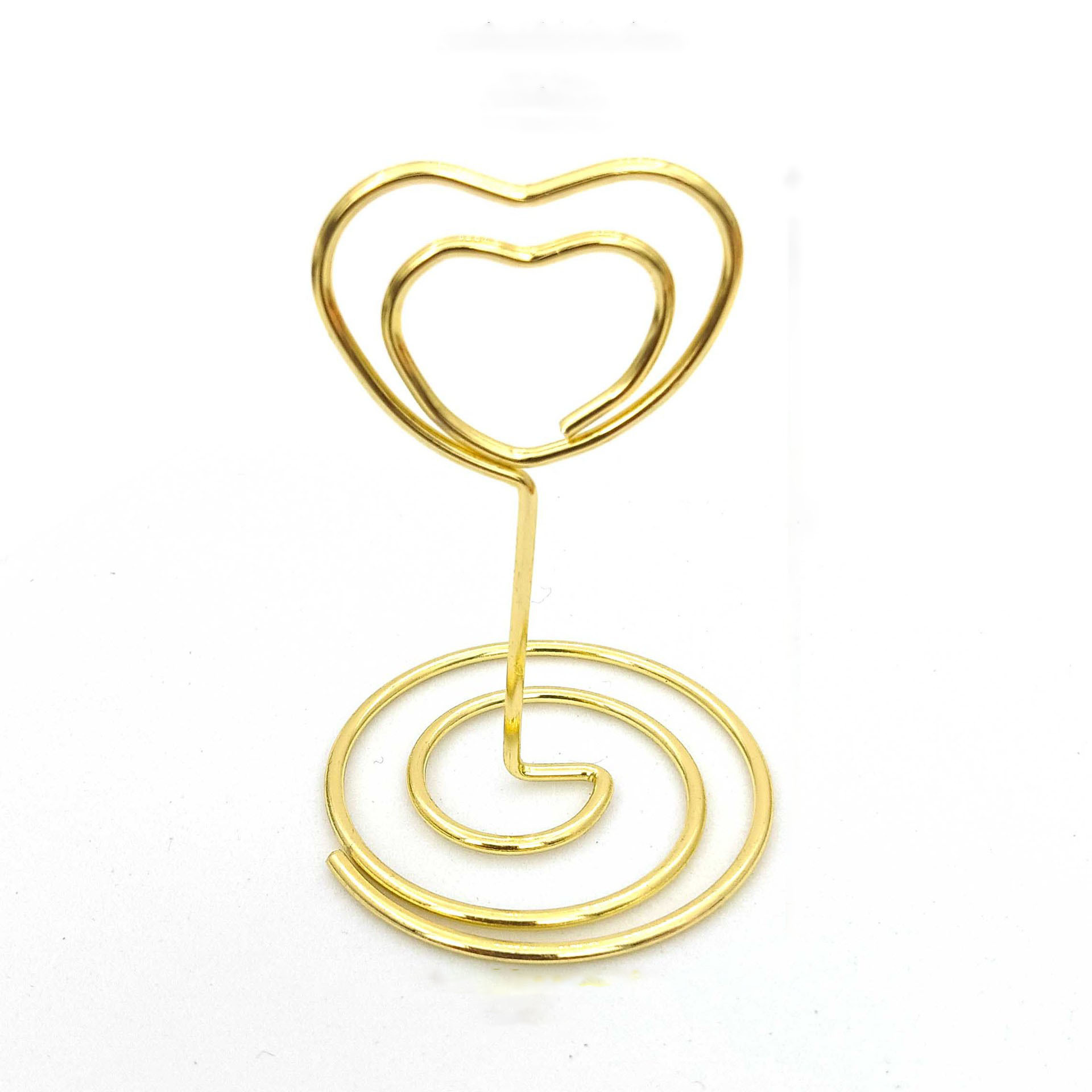 Source Manufacturer Metal Creative Note Holder Electroplated Colorful Heart-Shaped Message Holder Desktop Storage Note Holder