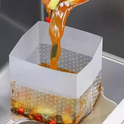 Sink Filter Kitchen Sink Self-Standing Drain Bag Disposable Dishwashing Sink Leftovers Garbage Leakage Net