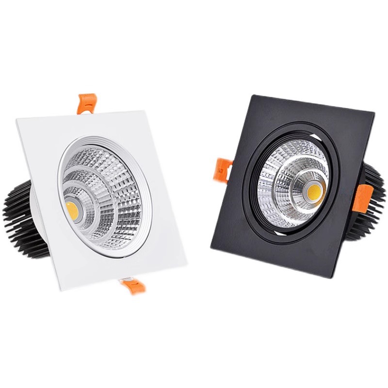 Square Grid Light Embedded Downlight Bean Gall Lamp Hill Spotlight Jewelry Store Ceiling Commercial Living Room Without Main Light