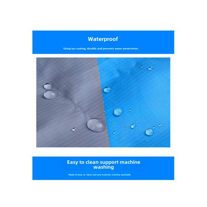 Outdoor camping waterproof convenient foldable two-color picnic mat moisture-proof mat polyester plaid pocket beach mat