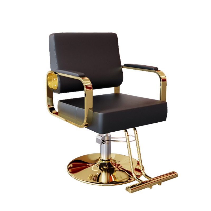 Manufacturer Wholesale Liftable and Rotatable Hairdressing Chair Stainless Steel Hair Salon Hair Cutting Stool Hairdressing Dyeing and Perming Hairdressing Chair