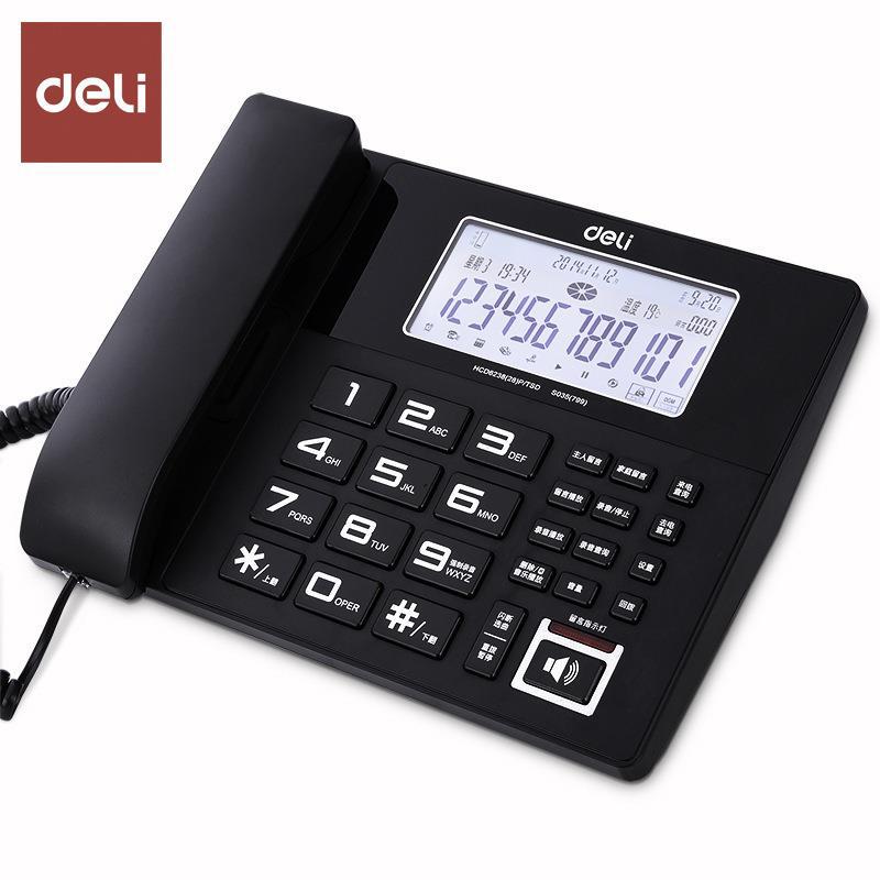 Deli 799 Office Hotel Phone Caller Display Hands-free Home Recording Fixed Phone Telephone Landline