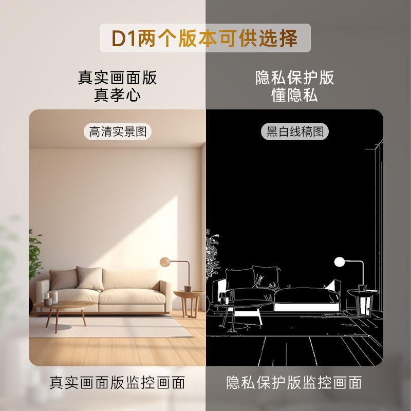 Qinlu D1 Elderly Care Machine Indoor Home Camera Can Voice Call Remote Monitoring Fall Detection Radar