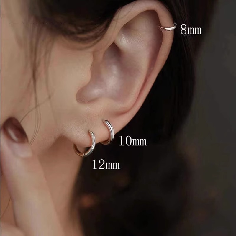 Серьги, серьги, серьги для проколотых ушей, нишевые высококачественные простые серьги-кольца для женщин