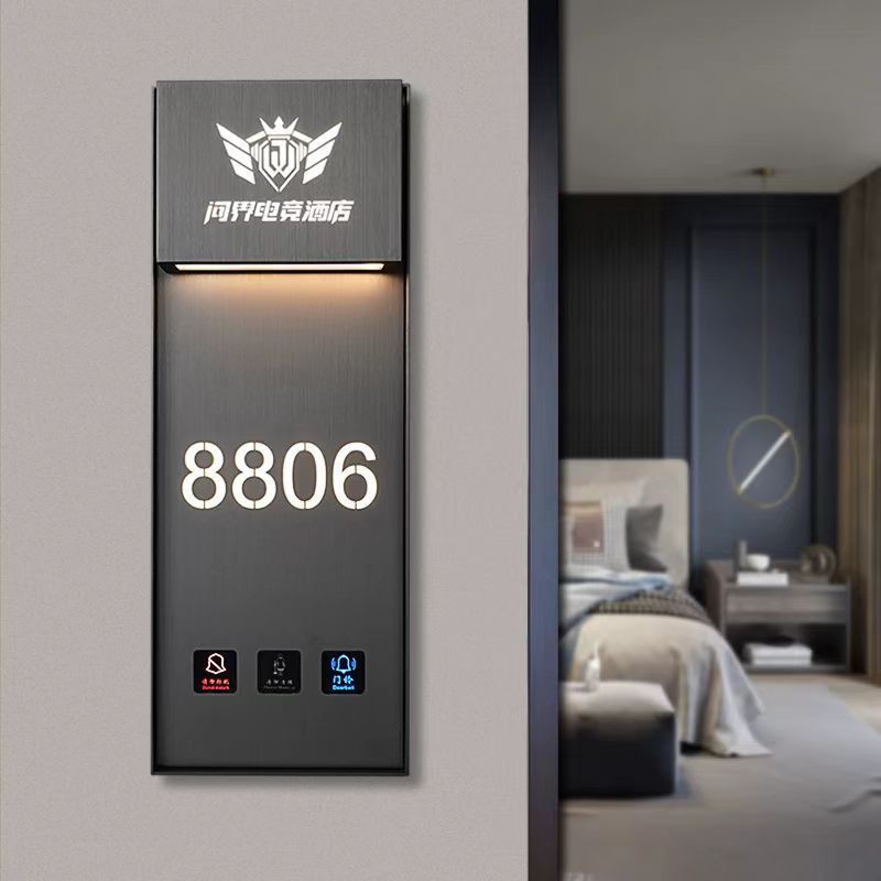 Stainless Steel Door Number Hotel Door Display Led Light Simple Hotel Door Number Ktv Room Box Door Number