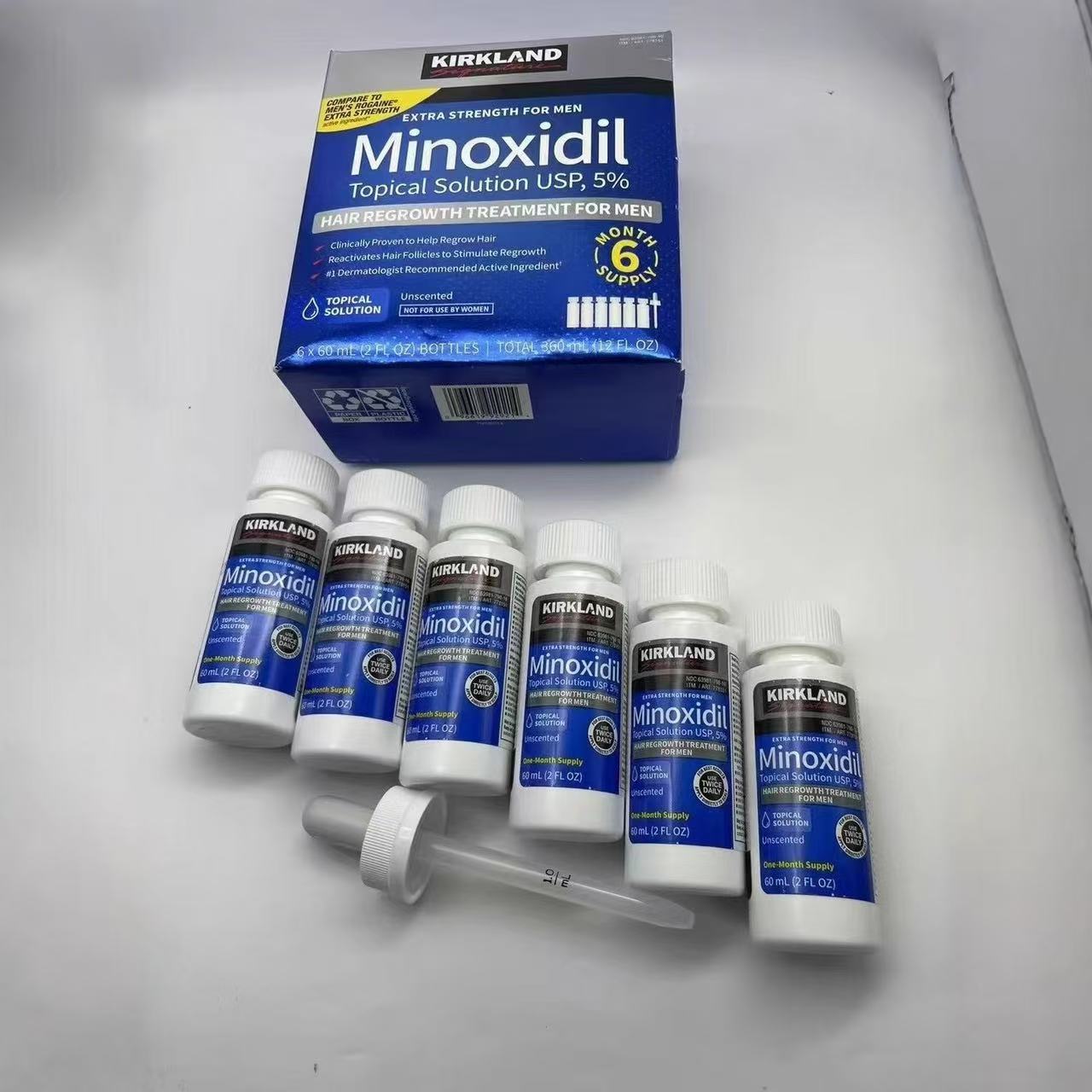 New Version of Cross-Border Non-Kirkland Hair Growth Liquid for Men, Kirkland Hair Growth Liquid 6-Bottle Set, Minoxidil
