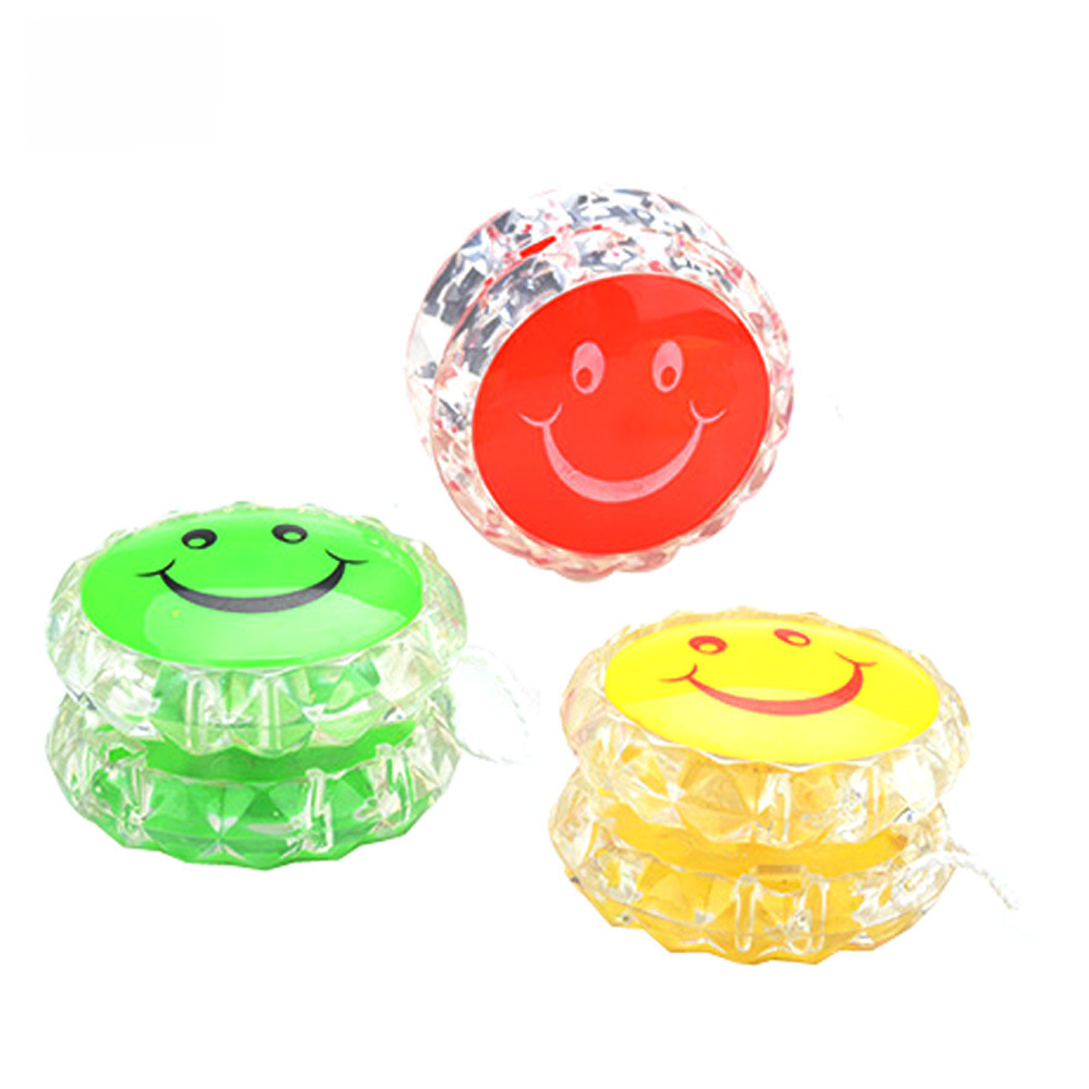 4.8cm Plastic Yo-Yo Football Basketball Yoyo Ball Kidsren's Gift Small Toy Smiley Face Expression Yo-Yo