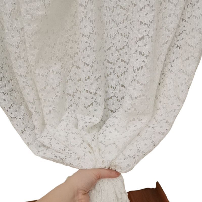 Curtain Lace Fabric Wedding White Gauze Curtain Dessert Table Tablecloth Mesh Wedding Props Dust Cover